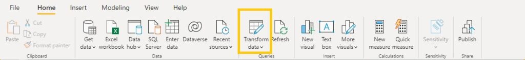 transform data