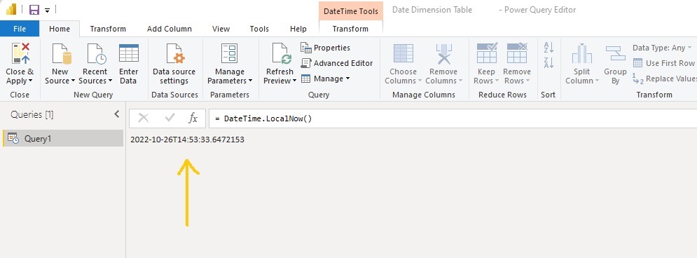 M power query local time