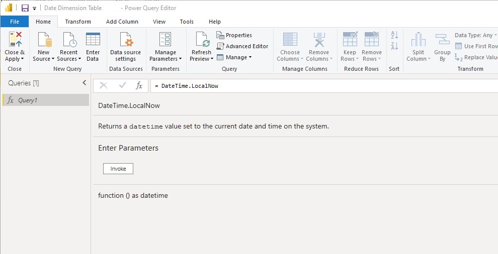 M power query local time