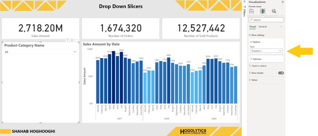 Dropdown Slicer