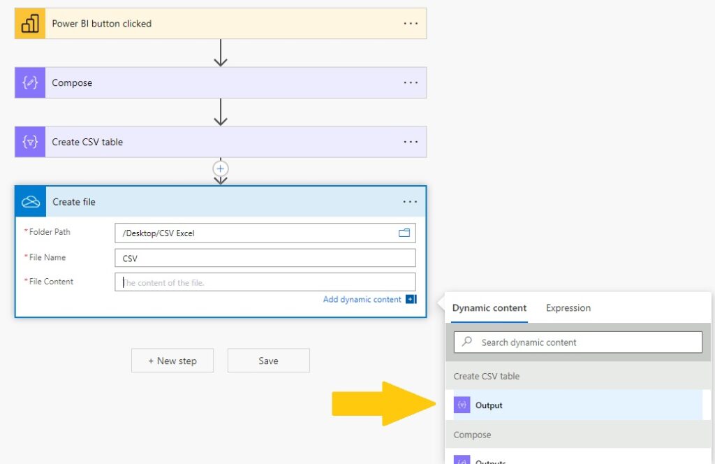 Create a CSV file