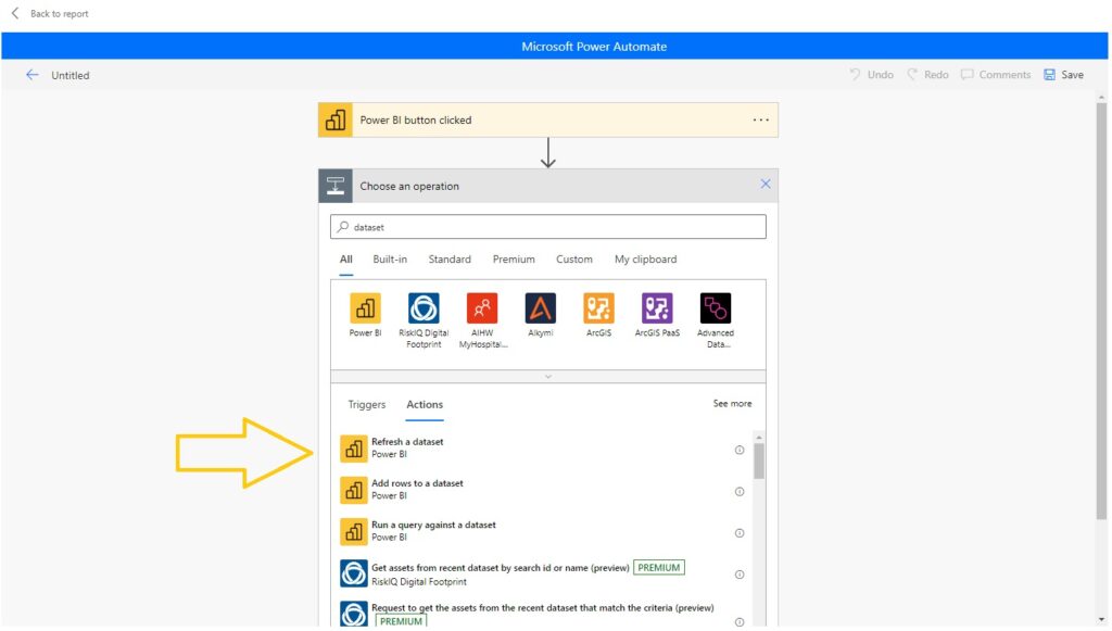 Power Automate refresh Dataset