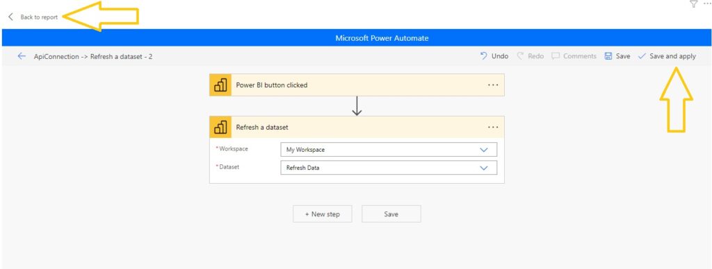 Power Automate refresh Dataset